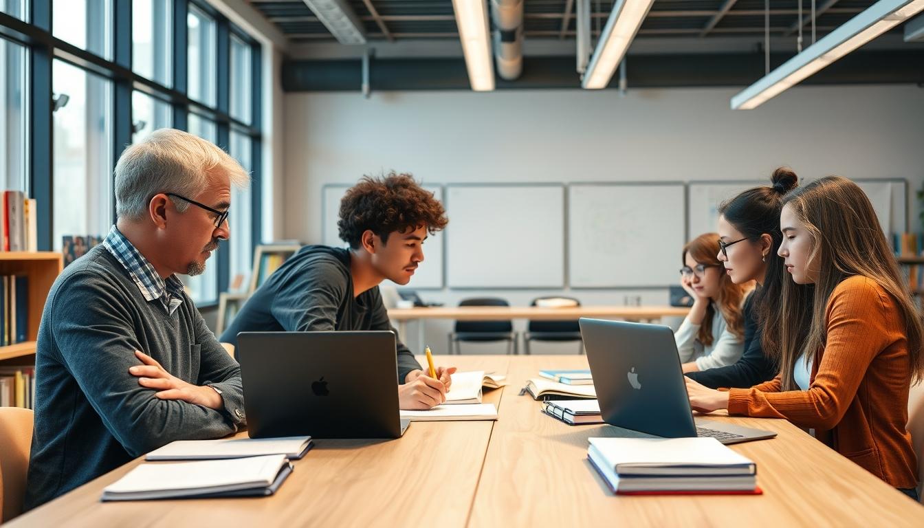 Structured study materials and learning resources on a desk
