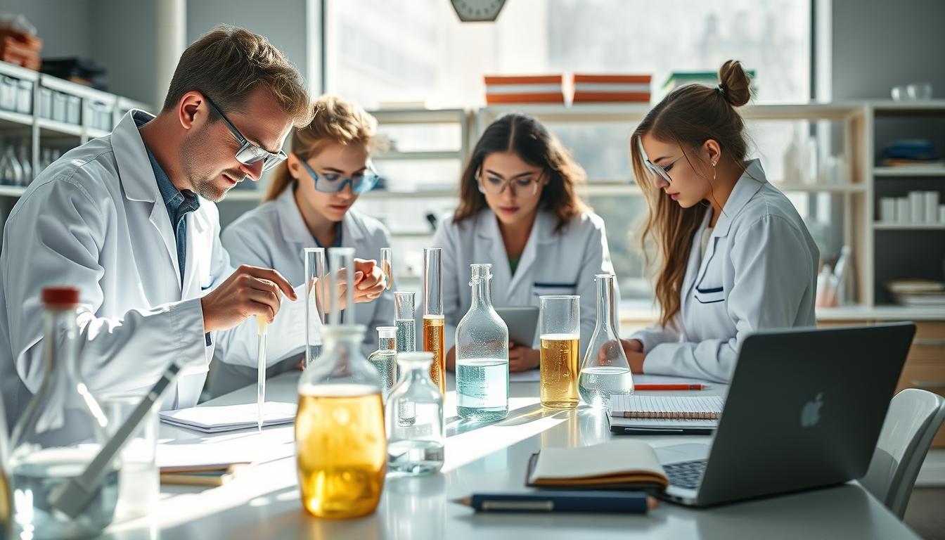 Student using learning strategies while studying